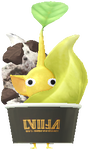 A special Yellow Decor Pikmin with an Ice Cream costume from Pikmin Bloom.