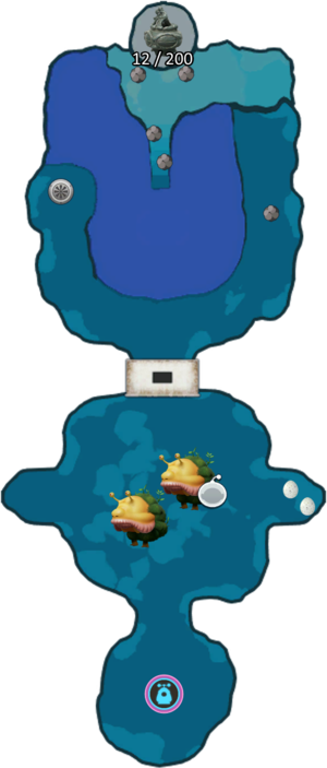 Labeled map of sublevel 6 of the Kingdom of Beasts.