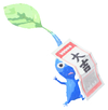 Lifelog artwork of a Blue Shrines and Temples Decor Pikmin with Fortune decor from Pikmin Bloom.