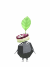 An animation of a Rock Pikmin with a 2026 Chocolate from Pikmin Bloom.