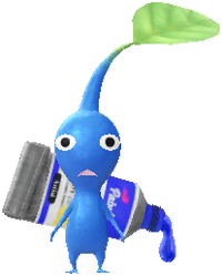 A Blue Paint Decor Pikmin from Pikmin Bloom.