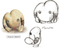 Drawings of the Mamuta from the Pikmin Official Player's Guide.