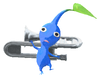 Lifelog artwork of a Blue Special Decor Pikmin with Tiny Instrument: Brass Band decor from Pikmin Bloom.