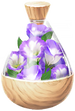 A full jar of blue prairie gentian petals from Pikmin Bloom.