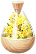 A full jar of yellow forget-me-not petals from Pikmin Bloom.