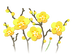In-game texture for yellow plum blossom flowers on the map.