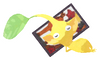 Lifelog artwork of a Yellow Special Decor Pikmin with Hanafuda Card (Volume 1) decor from Pikmin Bloom.