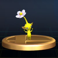 Yellow Pikmin trophy SSBB.png