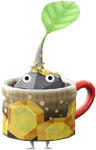 A Rock Café Decor Pikmin with Coffee Cup (Rare) decor from Pikmin Bloom.