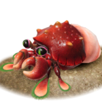 Icon for the Hermit Crawmad, from Pikmin 4's Piklopedia.