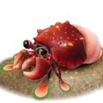 Icon for the Hermit Crawmad, from Pikmin 4's Piklopedia.