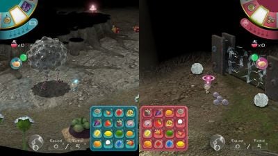 Gameplay on layout A of the Twisted Cavern.