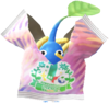 A special event Blue Decor Pikmin wearing a 1st anniversary snack sleeve.