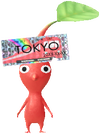 A Red Station Decor Pikmin with Ticket (Rare) decor from Pikmin Bloom.