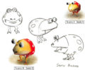 A drawing of a Bulborb from the Pikmin Official Player's Guide.