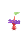 An animation of a Red Pikmin with 2023 Glasses from Pikmin Bloom