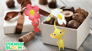 Promotional image for the 2023 Valentine's Day Event in Pikmin Bloom.