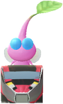 A Winged Station Decor Pikmin with Paper Train decor from Pikmin Bloom.