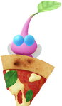 A Winged Pizzeria Decor Pikmin with Pizza decor from Pikmin Bloom.