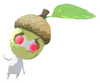 Lifelog artwork of a White Forest Decor Pikmin with Acorn decor from Pikmin Bloom.
