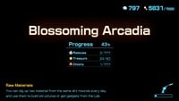 A screenshot of Pikmin 4 loading the area "Blossoming Arcadia" taken on a Switch 1, after update 1.0.2