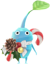 An Ice Special Decor Pikmin with 2025 Ornament decor from Pikmin Bloom.