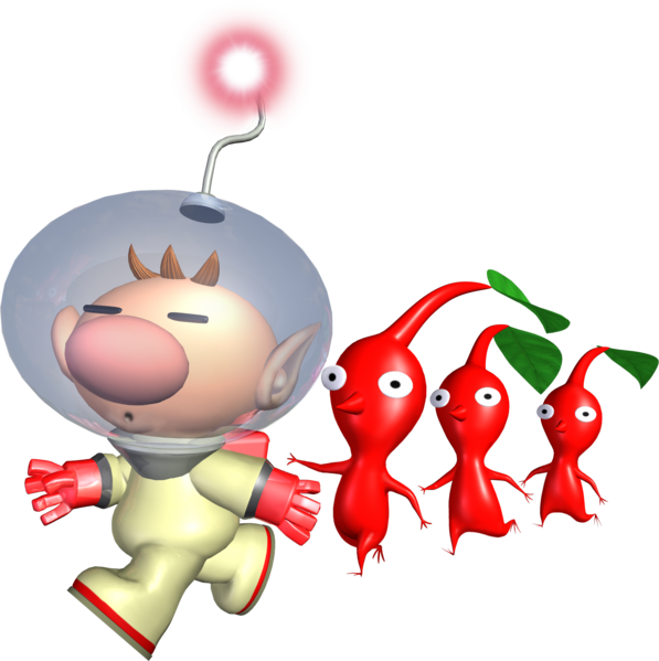 File:Olimar guides Red Pikmin P1 art.png