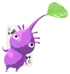 Lifelog artwork of a Purple Special Decor Pikmin with Playing Card decor from Pikmin Bloom.