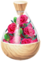 A full jar of red carnation petals from Pikmin Bloom.