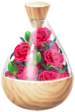 A full jar of red carnation petals from Pikmin Bloom.