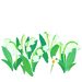 Texture for White Lily of the Valley/Convallaria flowers on the map in Pikmin Bloom.