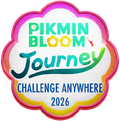 The Pikmin Bloom Journey 2026: Challenge Anywhere badge from Pikmin Bloom.
