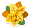 Lifelog artwork of a yellow poinsettia from Pikmin Bloom.