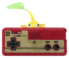 Lifelog artwork of a Yellow Special Decor Pikmin with Nintendo Consoles '80-'95 decor from Pikmin Bloom.