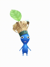 An animation of a Blue Pikmin with a Shiny Chef Hat from Pikmin Bloom.