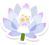 Lifelog artwork of a white water lily from Pikmin Bloom.