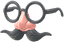 "Novelty Disguise (Dark)" Mii eyewear part in Pikmin Bloom.