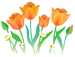 Texture for yellow parrot tulip flowers on the map in Pikmin Bloom.