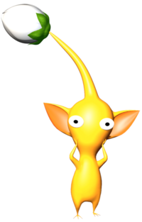a gold pikmin totally not an edited yellow pikmin (ignore the ears lol)