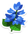 Lifelog artwork of a blue salvia from Pikmin Bloom.