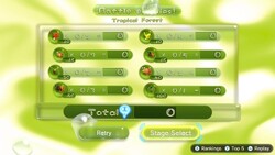 The Battle Enemies! results menu in Pikmin 3 Deluxe.