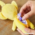 The inside of the Yellow Pikmin plush.