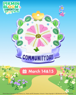 Promotional image for the March 2026 Community Day.
