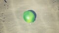 An alternative, overhead shot of the treasure in the location it is discovered.