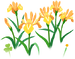 Texture for yellow iris flowers on the map in Pikmin Bloom.