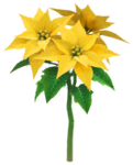 Yellow poinsettia Big Flower in Pikmin Bloom.