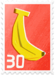 A standard postcard stamp in Pikmin Bloom.