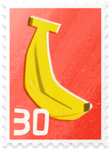 A standard postcard stamp in Pikmin Bloom.