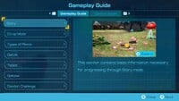 The Gameplay Guide menu.
