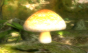 Screenshot of the Growshroom in Pikmin 2's Treasure Hoard.